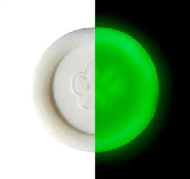West Paw Hundespielzeug Zisc Glow Leuchtende Frisbee für Hunde Größe Large 22 cm Grün – Bild 1 von 2