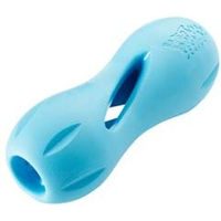 Produktbild von West Paw Zogoflex Qwizl Interaktives Intelligenzspielzeug für Hunde Leckerli-Spender Blau Größe S