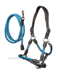 Produktbild von Western Imports Anatomisches Halfter mit Führstrick aus Kunstleder in Bunt