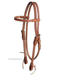 Produktbild von WESTERN IMPORTS® Ecoline Kopfstück gerade HS-271 aus Leder in Braun