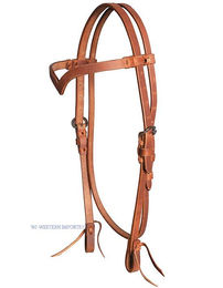 Produktbild von Western Imports Ecoline Kopfstück V-Shape HS-273 aus Leder in Braun