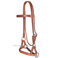 Produktbild von Western Imports SPFN Sidepull Leder Trense mit gepolstertem Nasenteil in Braun