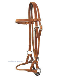 Produktbild von Western Imports SPLN Sidepull Nasenband aus Leder in Braun
