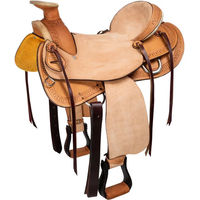 Produktbild von Westernsattel aus Leder Denver Wade Waffle in Braun für Pferde