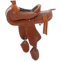 Produktbild von Westernsattel für Pferde von Hispano Hipica aus Leder in Braun und Orange