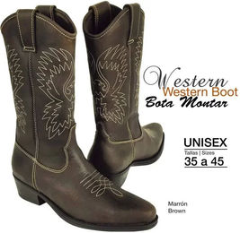 Westernstiefel Zaldi 7431 aus Leder für Damen und Herren in Weiß oder Braun Größe 39 – Bild 1 von 1
