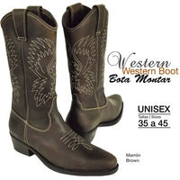 Produktbild von Westernstiefel Zaldi 7431 aus Leder für Damen und Herren in Weiß oder Braun Größe 43