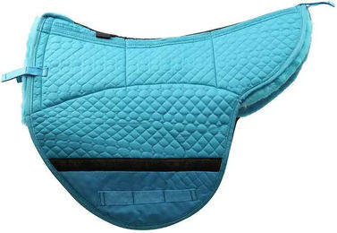Produktbild von Westernteppich Edix Saddles Courville aus Baumwolle in Türkis und Blau Größe S