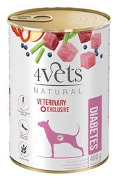 WESTHO 4Vets Diabetes Premium Nassfutter für Hunde mit Lachs und Bierhefe, getreidefrei, 6 x 400 g – Bild 1 von 1