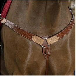 Produktbild von Westride Jagdhalsband für Pferde aus Leder in Two Tone Braun-Weiß