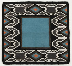 Produktbild von Westride Westernteppich für Pferde Navajo Nebraska aus Wolle in Blau Bunt
