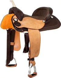 Produktbild von Westwood Basic Barrel Westernsattel für Pferde aus Leder in Braun