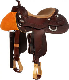 Produktbild von Westwood Reining Westernsattel für Pferde aus Leder Big Butterfly in Braun oder Rot