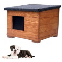 Produktbild von Wetterfeste Hundehütte aus Holz für kleine Hunde und Katzen in Braun