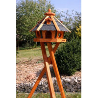 Produktbild von Wetterfestes Vogelhaus aus Holz mit integriertem Futterautomat