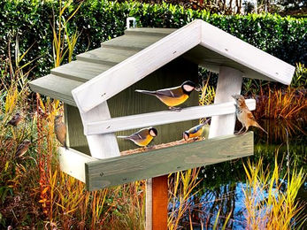 Wetterfestes Vogelhaus aus Holz zum Aufhängen von KRAUS MAGAZIN – Bild 1 von 7
