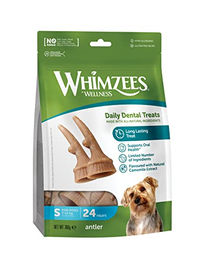Whimzees Antler Geweih Kausnack für kleine Hunde Junior ohne tierisches Protein 360 g - 24 x 360 g – Bild 1 von 11