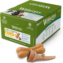 Whimzees by Wellness Zahnpflege-Snack Geweih und Reisknochen vegetarisch und getreidefrei Größe M 2er Pack – Bild 1 von 1