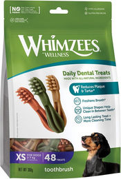 Produktbild von Whimzees by Wellness Zahnpflege-Snack Toothbrush für Hunde Größe XS Hypoallergen und Getreidefrei