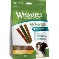 Produktbild von Whimzees by Wellness Zahnpflege-Stix für Hunde ohne tierisches Protein Größe M Sparpaket 2 Stück