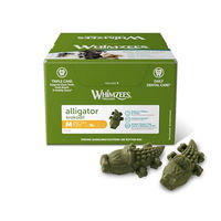 Produktbild von Whimzees Kausnack Krokodil für Hunde Größe M glutenfrei und vegan 2.25 kg