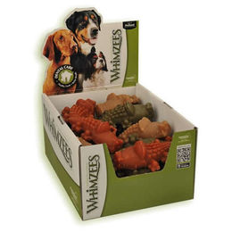 Whimzees Krokodil Zahnpflege-Snack für Hunde mittlere Rassen Größe L Glutenfrei Vegetarisch 1.8 kg Display – Bild 1 von 6