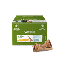 Produktbild von Whimzees Naturkauartikel Antler Geweih M für Junior Hunde glutenfrei und ohne Zusatzstoffe 66 Stück