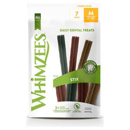 Whimzees Stix M Wochentasche Zahnpflege-Snack für Hunde 7er Pack – Bild 1 von 3
