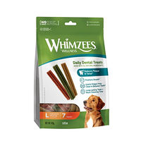 Produktbild von WHIMZEES Stix Zahnpflege-Snack für große Hunde Adult ohne tierisches Protein 360 g - 7 x 420 g
