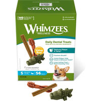Produktbild von Whimzees Zahnpflege-Snack Variety Value Box S für kleine Hunde Junior Hypoallergen Glutenfrei ohne tierisches Protein 56 Stück - 56 x 840 g