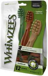 Whimzees Zahnpflege-Snack Zahnbürste für Hunde Adult Größe M 360g ohne tierisches Protein - 12 x 30 g – Bild 1 von 12
