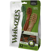 Produktbild von Whimzees Zahnpflege-Snack Zahnbürste für Hunde Adult Größe M 360g ohne tierisches Protein - 12 x 30 g