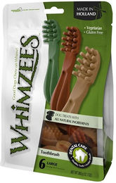 Whimzees Zahnpflege-Snack Zahnbürste Größe L für erwachsene Hunde glutenfrei und ohne tierisches Protein 360g - 6 x 60 g – Bild 1 von 9