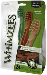 Whimzees Zahnpflege-Snack Zahnbürste S für kleine Hunde Adult 360g ohne tierisches Protein - 24 x 15 g – Bild 1 von 13