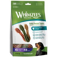 Produktbild von WHIMZEES Zahnpflege-Snack Zahnbürste XS für sehr kleine Hunde Adult Getreidefrei und ohne tierisches Protein 390g - 48 x 360 g
