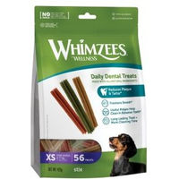 Produktbild von Whimzees Zahnpflege-Snacks Stix XS für kleine Hunde Glutenfrei ohne tierisches Protein 420g