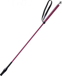Whip And Go Reitgerte aus Glasfaser in Bordeaux mit Punkten 65 cm – Bild 1 von 2