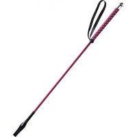 Produktbild von Whip And Go Reitgerte aus Glasfaser in Bordeaux mit Punkten 65 cm