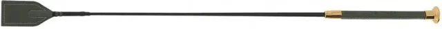 Whip And Go Reitgerte Soft aus Kunstleder Grau Gold – Bild 1 von 4