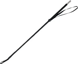 Whip & Go Reitgerte aus geflochtenem Nylon in Schwarz – Bild 1 von 2