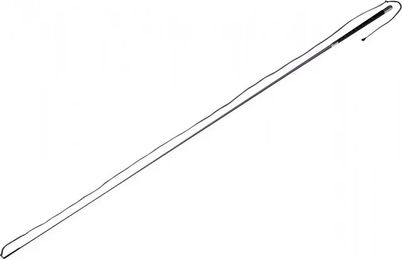 Produktbild von Whip & Go Tourillon Longierpeitsche mit Swivel aus Leder in Burgunderrot/Hellgrau 180 cm