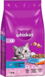 Whiskas Adult 1+ Trockenfutter für Katzen mit Thunfisch 1,9 kg - 1,9 kg – Bild 1 von 6