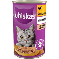 Produktbild von Whiskas Adult Katzen Nassfutter Huhn in Gelee 400 g ohne Farb- und Aromastoffe - 400 g