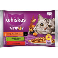 Produktbild von Whiskas Adult Katzen Nassfutter Stückchen in Sauce mit Lamm, Huhn, Rind und Geflügel 4x85g