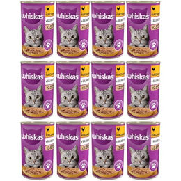 Whiskas Adult Katzenfutter Nassfutter Huhn in Gelee 24 x 400g - 12 x 400 g – Bild 1 von 6