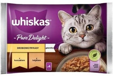 Whiskas Adult Katzennassfutter Geflügel mit Huhn und Truthahn Stückchen in Gelee ohne Farb- und Aromastoffe sowie Konservierungsstoffe 340g - 20 x 85 g – Bild 1 von 2