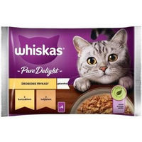 Produktbild von Whiskas Adult Katzennassfutter Geflügel mit Huhn und Truthahn Stückchen in Gelee ohne Farb- und Aromastoffe sowie Konservierungsstoffe 340g - 20 x 85 g