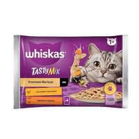 Produktbild von Whiskas Adult Katzennassfutter Tasty Mix Stückchen in Sauce mit Huhn, Lamm und Pute 52 Beutel à 85g
