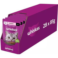 Produktbild von Whiskas Adult Nassfutter für Katzen Lachs Stückchen in Sauce 28x85g - 28 x 85 g