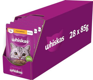 Whiskas Adult Nassfutter für Katzen mit Huhn in Gelee, 28 x 85 g - 28 x 85 g – Bild 1 von 6